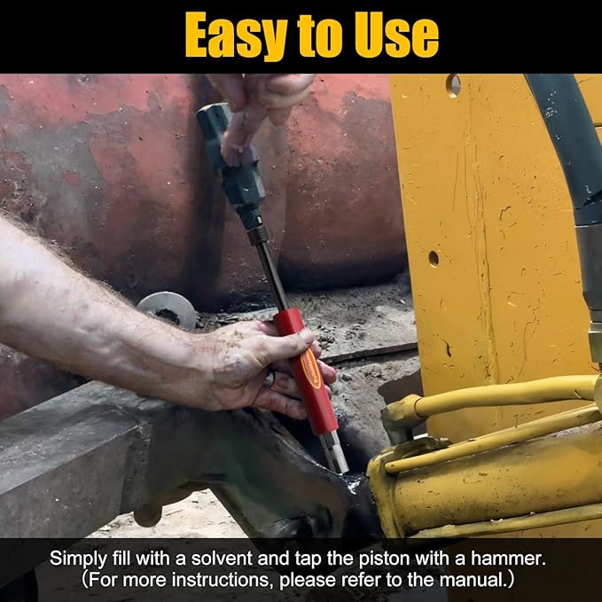 Grease Fitting Cleaning Tool -Grease Zerk Cleaner, Zerk Fitting Cleaning Tool, Remove Old Dried Grease from Fittings, Pins, Shafts, Bushings, and Joints （Red）