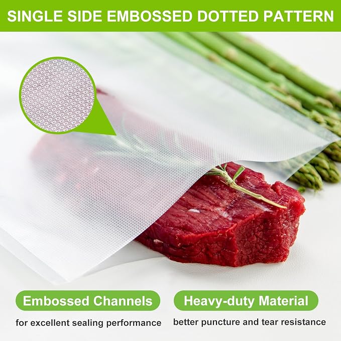 MAGIC SEAL Vacuum Sealer Bags, 3 Rolls 10’’ x 16.4’ Textured Vac Seal Bags for Food Storage, Meal Prep or Sous Vide, BPA Free, Commercial Grade - Not Work with MS175 Nozzle Sealers
