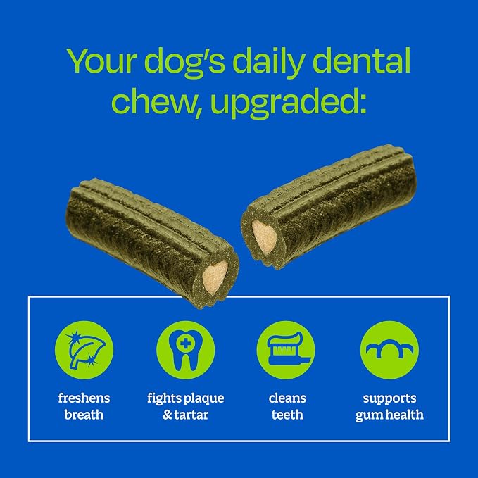 Ark Naturals Brushless Toothpaste Dog Dental Chews - Medium Breeds (18 ct) | Vet Formulated Dog Dental Chew with Toothpaste Center - Freshens Breath, Reduces Plaque & Tartar