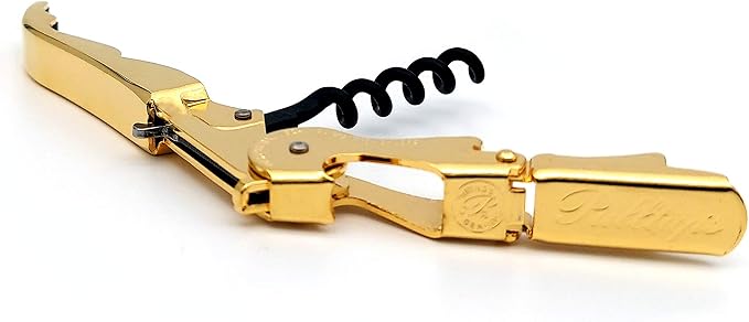 Pulltap's Genuine Slider 900 Waiter's Corkscrew – Double-Hinged Wine Key with Sliding Foil Cutter – Patented Design – Made in Spain – Oro (Gold 24K Full Gold)