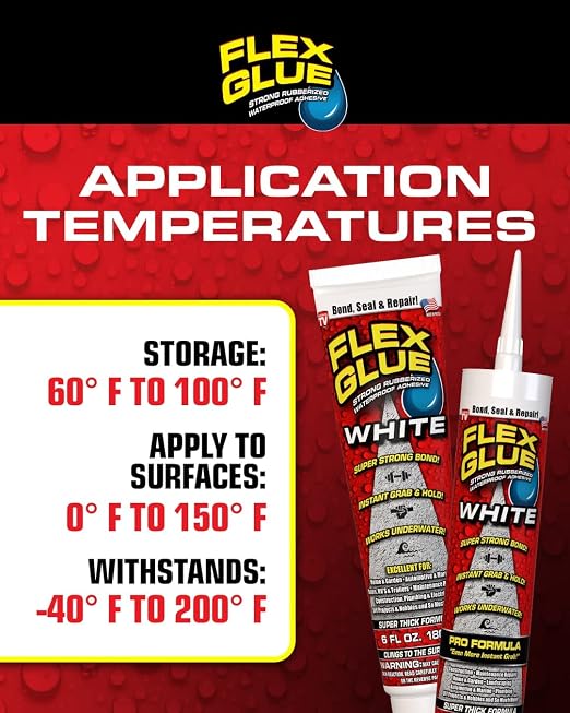 Flex Glue Super Strong Transparent Waterproof Adhesive, 4-oz, Clear - Pack of 2