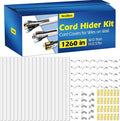 1260in Cord Hider Kit, Cord Covers for Wires on Wall, Paintable Cable Raceway, Cord Hider for Wall Mount tv, tv Cable Hider Wall kit, Wire Covers for Cords, 80X L15.75 X W0.96in X H0.57in, White