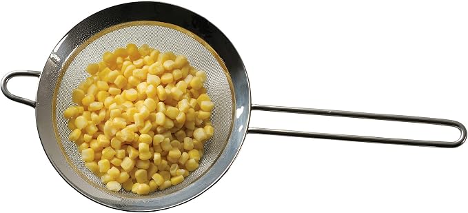 RSVP International Endurance Kitchen Collection, Stainless Steel Fine Mesh Conical Sieve/Colander, Multi-Purpose for Cooking, Baking, Loose Leaf Tea, Bar Strainer Cocktails, 6.25-Inch