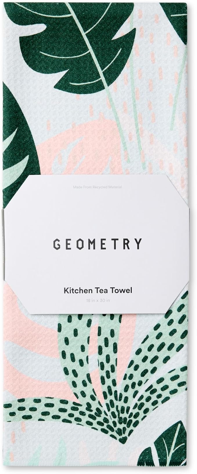 GEOMETRY Kitchen Tea Towels - Quick Dry Microfiber Dish Towels for Kitchen Diedre, 18" x 30" 1 Pack