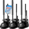 FORASTO 3Pack 3 in 1 Toilet Brush and Plunger Set,Toilet Bowl Brush Plunger Set,Toilet Brush Plunger Combo,Cleaning Brush,Cleaning Supplies, Crevice Cleaning Brush, Bathroom Cleaning Tools.