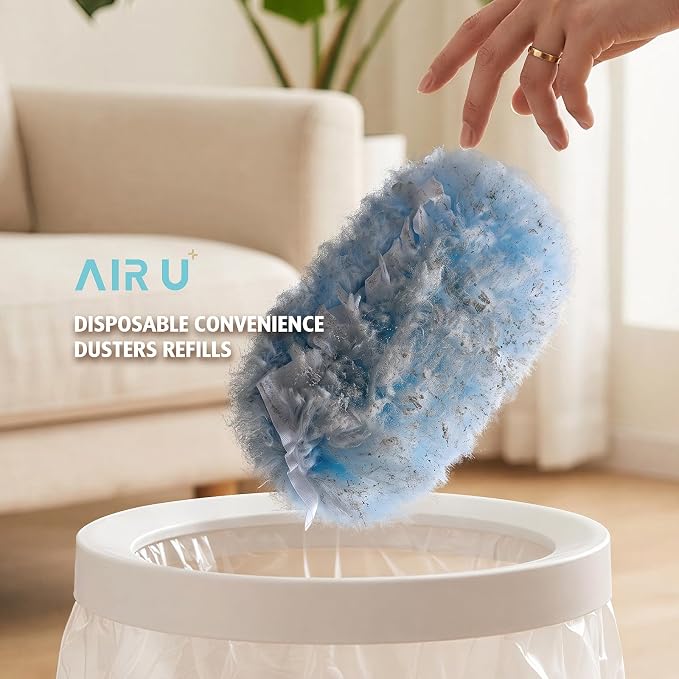 Duster Refill for Swiffer Duster, 60 Count, Not Include Handle Dusters | Electrostatic Duster 2 Side 360° Duster Refills, Disposable Multi Surface Dusters for Cleaning, Unscented