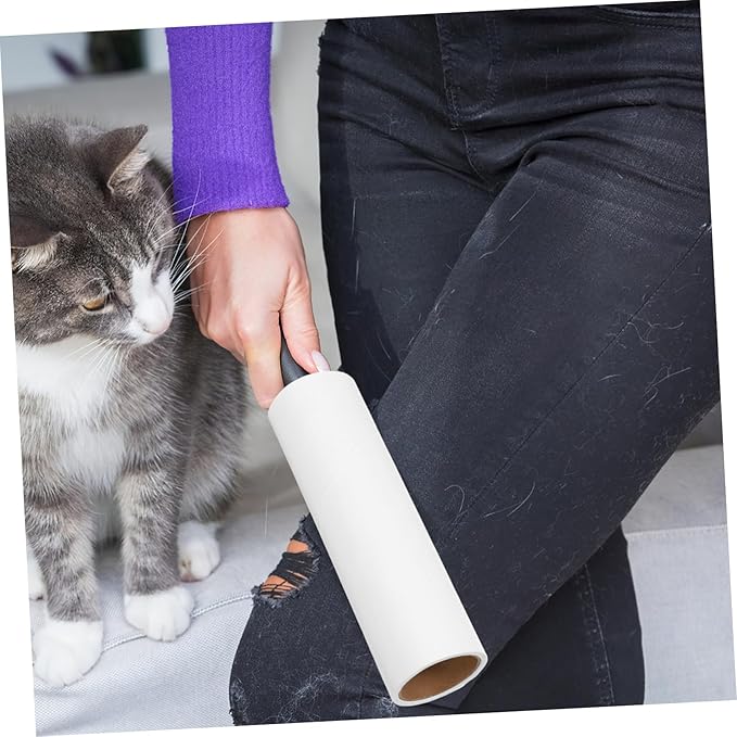 10rolls Lint Roller Refills Wide Surface Roller Sticky Adhesive for Upholstery Lint Replacement Parts White Pet Hair Remover