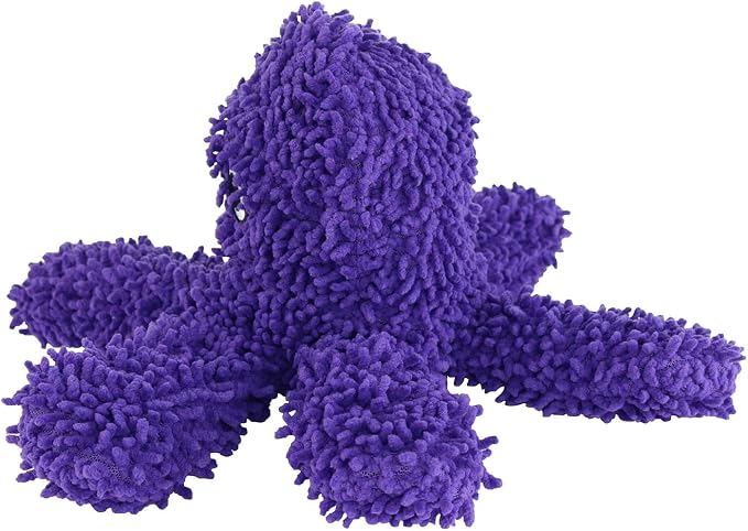 MIGHTY Tuffy Microfiber Medium Ball Octopus Dog Toy | Ultra Durable Plush Toy with Multiple Layers & Reinforced Seams , Washable and Floats , Mighty® Construction
