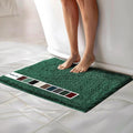 Muddy Mat® | Chenille Bathroom Rugs Quick Dry Microfiber Mats Non Slip Washable, Extra Thick, Soft and Highly Absorbent Bath Mats for Bathroom, Kitchen, and Shower Floor - Dark Green 24"x36"