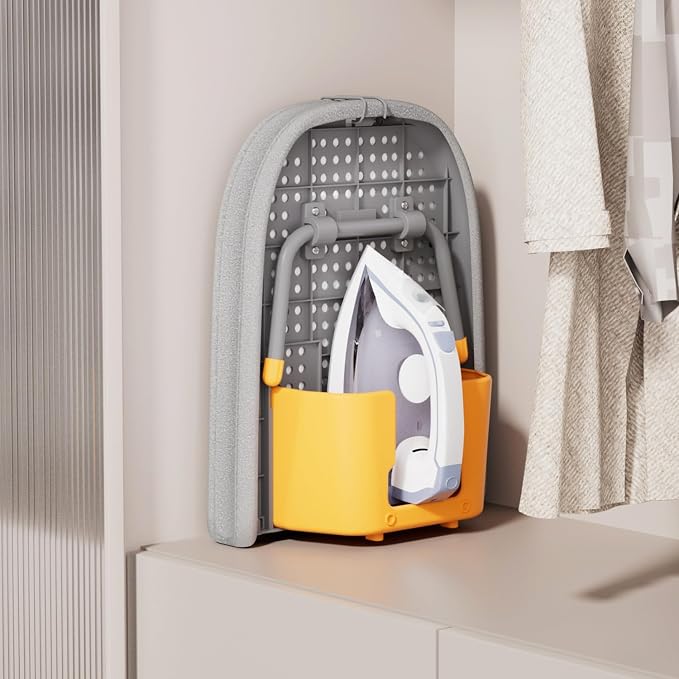 Tabletop Ironing Board with Iron Holder and Silicone Iron Rest Pad,Small Ironing Board for Small Spaces