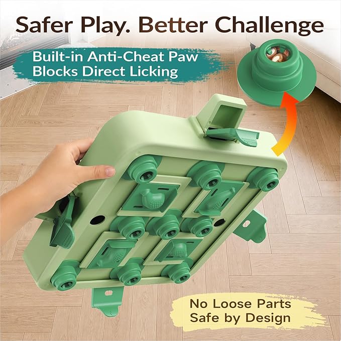KADTC Dog Chess Puzzle Toy, Large Size, 3 Levels of Step-by-Step Challenge, Beginner to Advanced Slow Feeder & Mental Stimulation for Smart Dogs Enrichment Toys