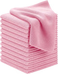 Avalon Towels Microfiber Cleaning Cloths (Value Pack of 12) - Size 12 x 12 Inches, Highly Absorbent Cleaning Rags, Lint Free, Reusable and Washable, Microfiber Towels for Cars