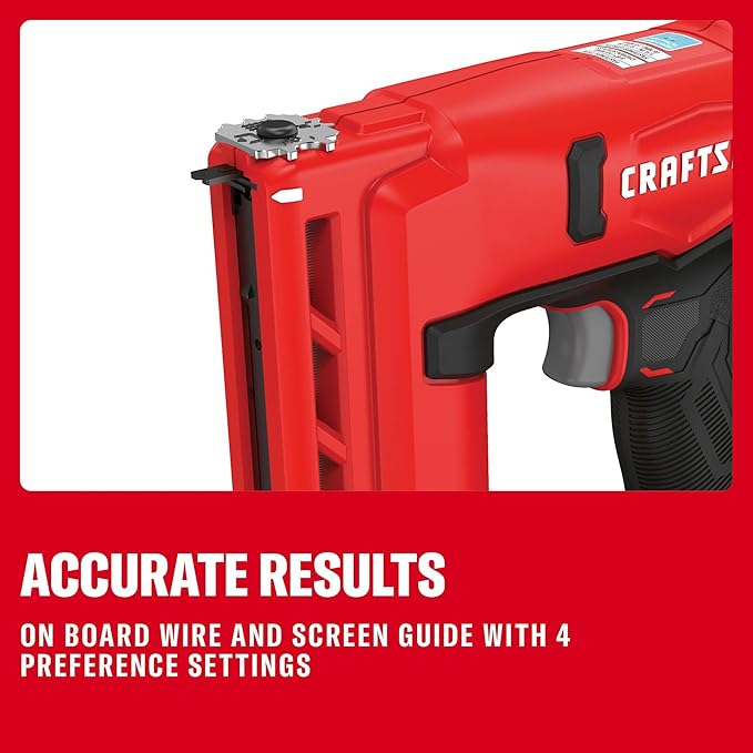 CRAFTSMAN V20 Staple Gun, 3/8 in. Wide Crown Stapler, Cordless Staple Gun Battery Powered, Tool Only (CMCN410B)