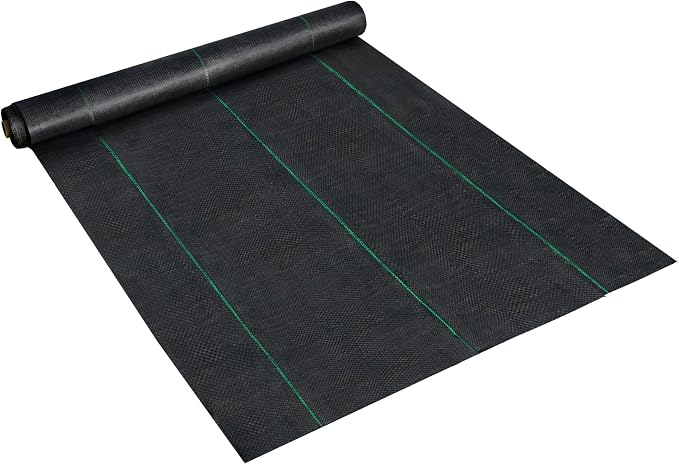 Happybuy 6.5FTx300FT Premium Weed Barrier Landscape Fabric Heavy Duty, 3OZ Woven Geotextile Fabric, High Permeability Good for Weed Blocker Gardening Mat, Driveway Fabric, Garden Weed Control Cloth | Heavy Duty 3oz Woven Geotextile Fabric, Landscaping ...