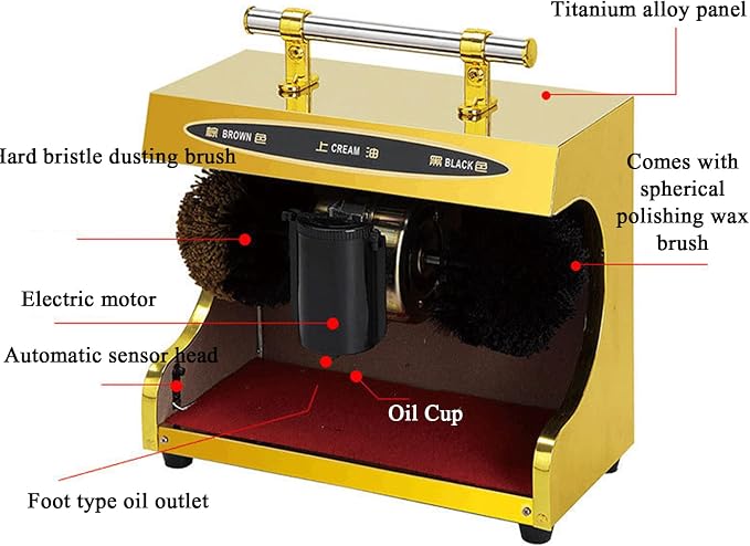 Fully Automatic Induction Shoe Polishing Machine, Automatic Household Shoe Polishing Machine, Public Electric Titanium Shoe Polishing Machine,B