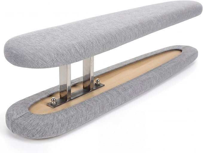 Dual Sided Sleeve Ironing Board for Sleeve Pressing,Grey | 21.6'' Mini Tabletop Board, Cotton Cover, Thick Pad, Metal Frame, Garment Care Surface for Sewing Laundry Pants Cuffs Collars