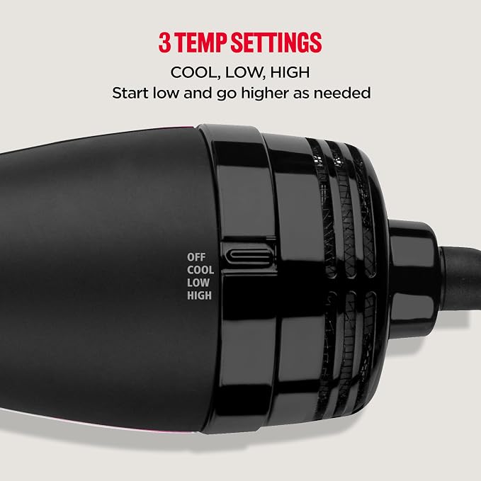 REVLON One-Step Volumizer Hair Dryer and Styler – Easy Salon-Style Blowouts – Less Frizz, More Shine, and Reduced Heat Damage, for All Hair Types and Lengths (Black)