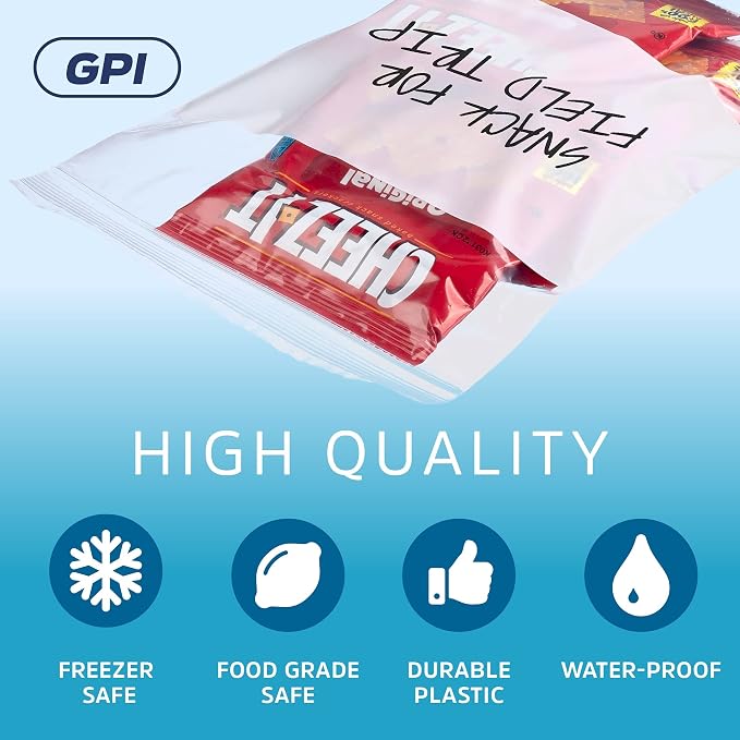 Clear Plastic Reclosable Zip Bags - Bulk GPI Case of 1000 6" x 9" 2 mil Thick Strong & Durable Poly Baggies With Resealable Zip Top Lock For Travel, Storage, Packaging & Shipping.