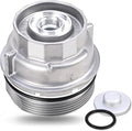 Upgraded Aluminum Oil Filter Housing Cap Assembly with O-Ring Seal Replacement for Toyota Camry Highlander RAV4 Sienna Tacoma Tundra 4Runner Avalon Lexus RX350 ES350 Replaces 15620-31060
