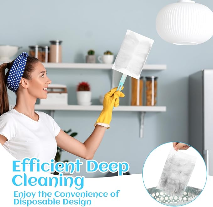 Mimorou 100 Pcs Disposable Dusters Refills Bulk Heavy Duty 180° Multi Surface Replacement Dusters for Cleaning Ceiling Fan with Microfibers Unscented (Fresh Colors)