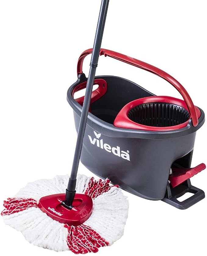 Vileda Turbo Microfibre Mop and Bucket Set with Extra 2-in-1 Refill