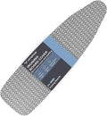 VividPaw Ironing Board Cover and Pad with Thick Padding Elastic Edge, Resist Scorching, Heavy Duty Iron Board Covers Grey (Chevron)