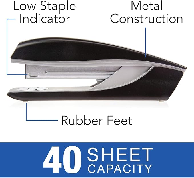 Swingline Stapler, NeXXt Series Style, Desktop Stapler, 40 Sheet Capacity, Black (55657094)