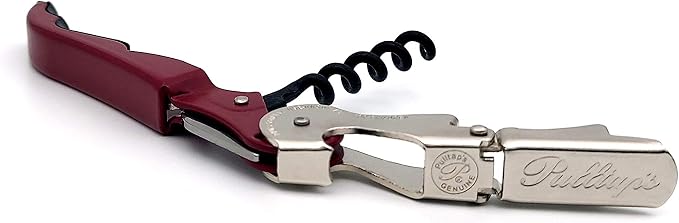 Pulltap's Genuine Classic 500 Waiter's Corkscrew – Double-Hinged Wine Key with Hinged Foil Cutter – Patented Design – Made in Spain – Bordeaux (Burdeos)