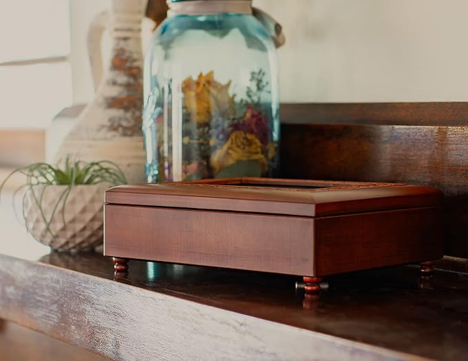 Cottage Garden Granddaughter Greatest Gifts Ever Woodgrain Inlay Jewelry Music Box Plays You Light Up My Life