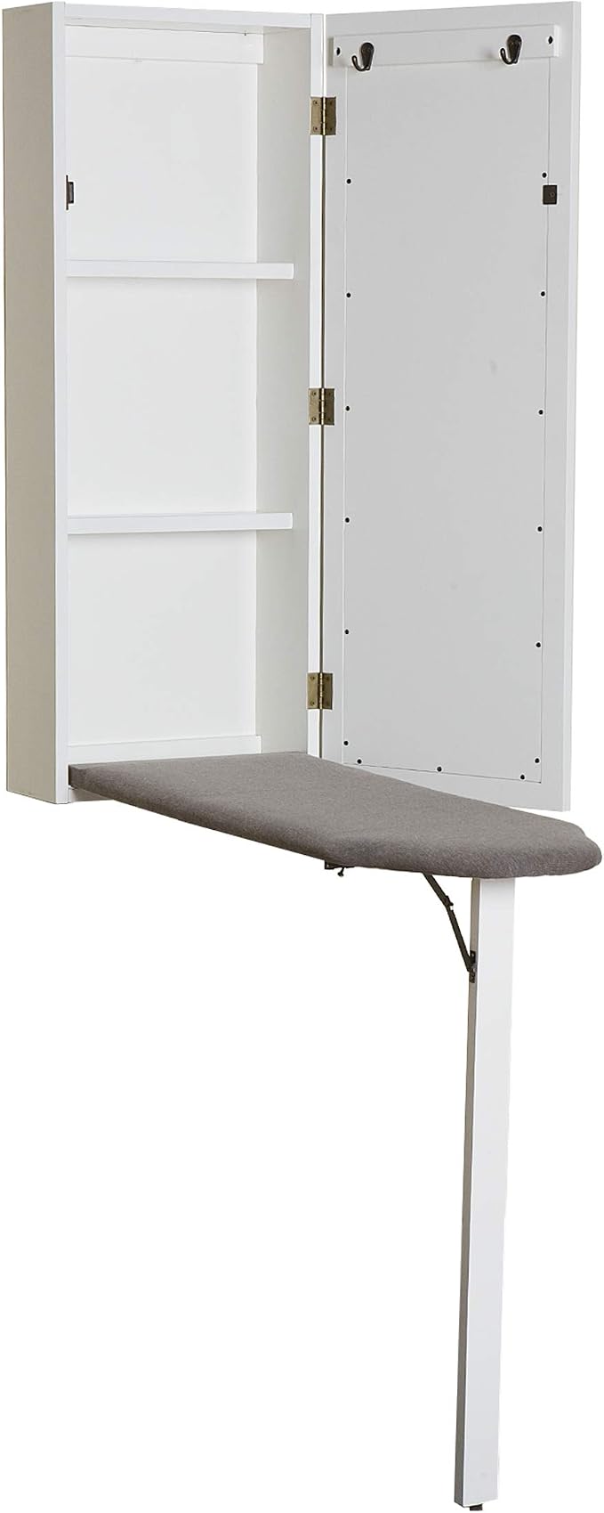 SEI Furniture - Rowden Wall-Mounted Ironing Board - Transitional Design, Wood - Ideal for Kitchen, Dining Room (HZ3480)