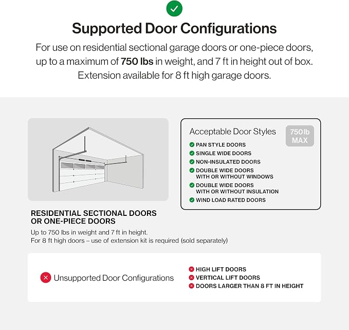 Genie SilentMax 1000 Garage Door Opener - Ultra-Quiet Belt Drive - Includes two 3-Button Pre-Programmed Remotes, Wall Console, Wireless Keypad, Safe T-Beams - Model 3042-TKH, 140V DC Motor
