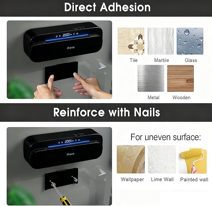 iHave Toothbrush Sanitizer and Holder, UV Toothbrush Holders for Bathrooms with 100M Negative Ions for 360° Disinfection, Mold Prevention & Odor Removal, 5-Slot Turbofan Drying Toothbrush Holder