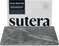 SUTERA - Stone Bath Mat, Diatomaceous Earth Shower Mat, Non-Slip Super Absorbent Quick Drying Bathroom Floor Mat, Natural, Easy to Clean (23.5 x 15 Slate)