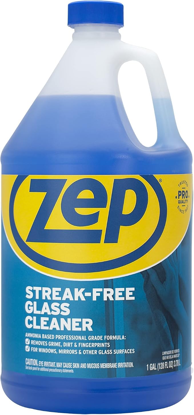 Zep, ZU1120128, Streak-Free Glass Cleaner, 128 ounce