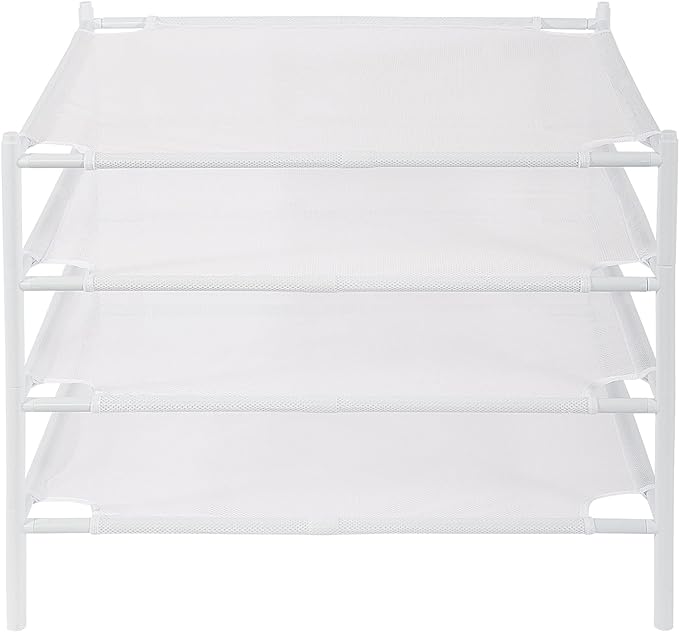 STO STO Sweater Drying Rack, 4-Pack Stackable Mesh Clothes Drying Rack, Laundry Drying Rack for Sweaters, Socks, Toys, White