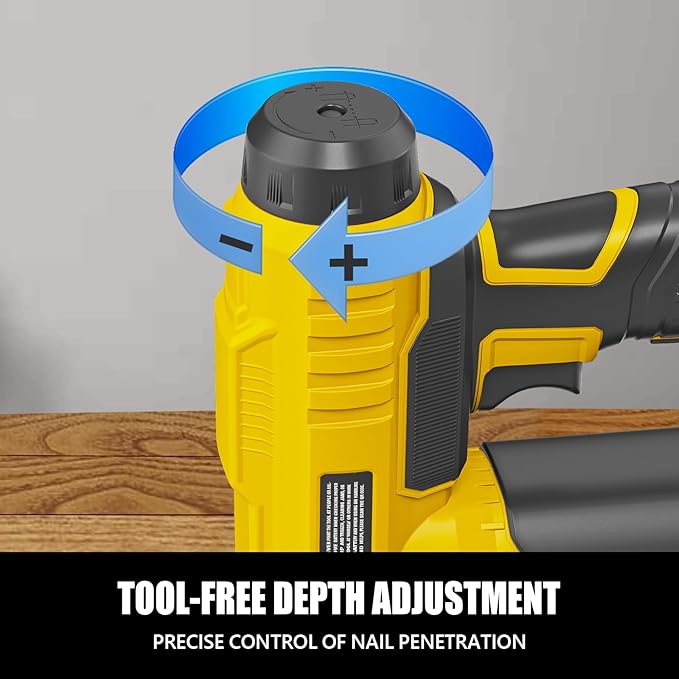 Cordless Brad Nailer for Dewalt 20V Battery (Tool Only), 2 in 1 Cordless Nail Gun with 1000 Nails and 500 Staples, Nail Gun Battery Powered for Home Improvement & Woodworking
