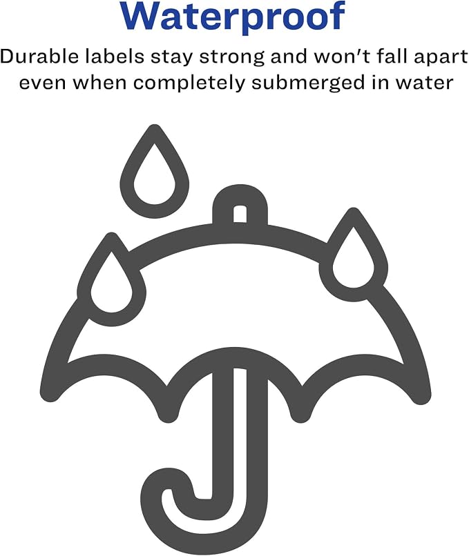 Avery Waterproof Labels, Ultrahold Adhesive, 5.5" x 8.5", Case of 1,000 Labels for Laser Printers (95526)