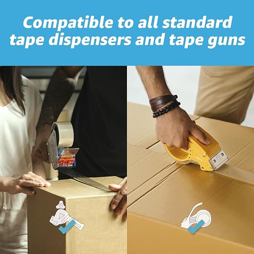 Art3d 36 Rolls Clear Packing Tape, 1.88" x 55yds, Heavy Duty | 2.2 mil Thick, Carton Sealing, Strong Adhesive Tape for Shipping Moving Boxes, Home and Office Use