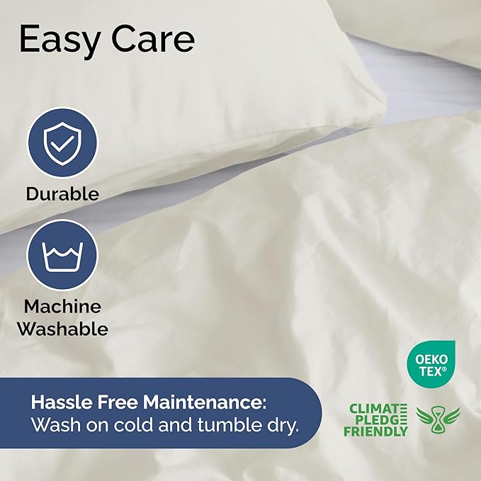Duvet Cover Full Size Set - Extra Soft Full Duvet Cover 80" x 90" with 2 Pillow Shams for Women, Men, Kids & Teens - Hotel Luxury, Easy-Care w/ Zipper Closures & Ties - Comfy and Breathable (Ivory)