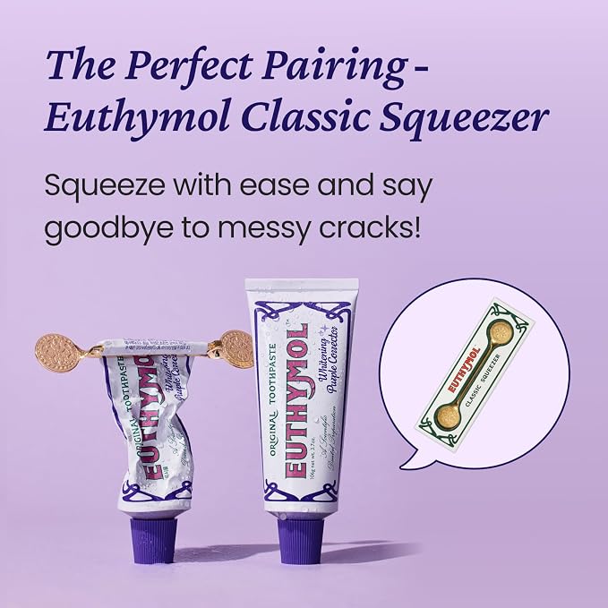 EUTHYMOL Purple Whitening Toothpaste, Instant Tone-up | 3.7 floz*3 (3 Pack) | Whitening Toothpaste for Yellow & Sensitive Teeth, Violet ToneUp, 24H Stain Defense, Long-Lasting Fresh Breath, Aluminum tube