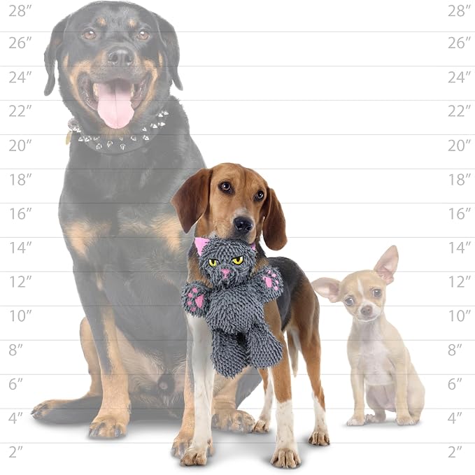 MIGHTY Tuffy Microfiber Medium Ball Cat Dog Toy | Ultra Durable Plush Toy with Multiple Layers & Reinforced Seams , Washable and Floats , Mighty® Construction