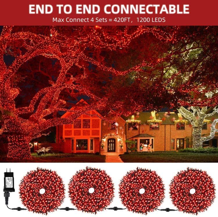 MZD8391 105FT 300LED Christmas Light Outdoor Indoor,Christmas Tree Light