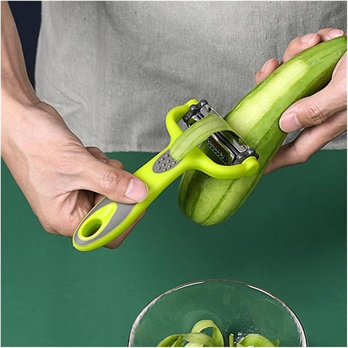3 in 1 Rotary Vegetable Peeler - Stainless Steel Multifunctional Grater for Fruits and Vegetables