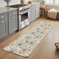 Hallway Runner Rug 31.5"x78.7", Halloween Absorbent Non Slip Indoor Outdoor Carpet, Orange Black Net Classic Spiders Gingham Low Profile Runner Rugs for Corridor Kitchen Laundry Room Mudroom Entryway