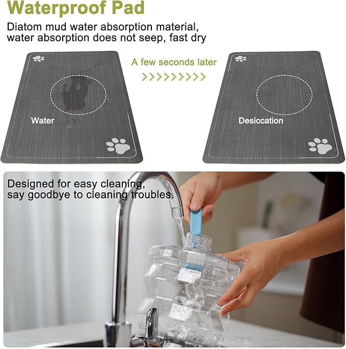 RIZZARI 8L Elevated Dog Water Dispenser: Senior Pets Filtered Hydration | Raised Stand Helps Reduce Neck Strain/Stainless Steel Bowl/Quiet Gravity-Fed Operation/for Multi-Pet Homes