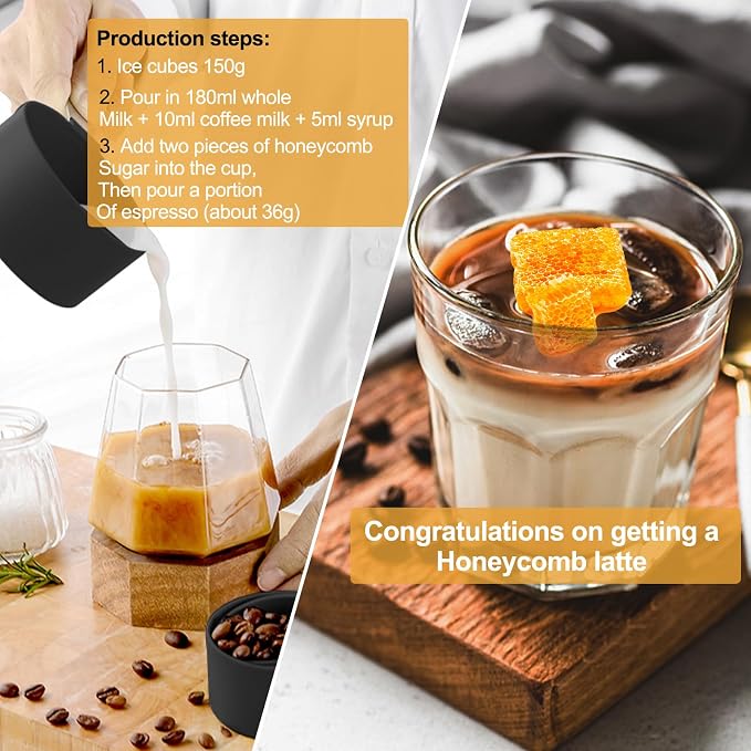 Fousenuk 8 Pieces Measuring Cups, Stackable Measuring Cups and Spoons Set with Stainless Steel Handle for Cooking and Baking, Measuring Tool for Measuring Liquids and Solids