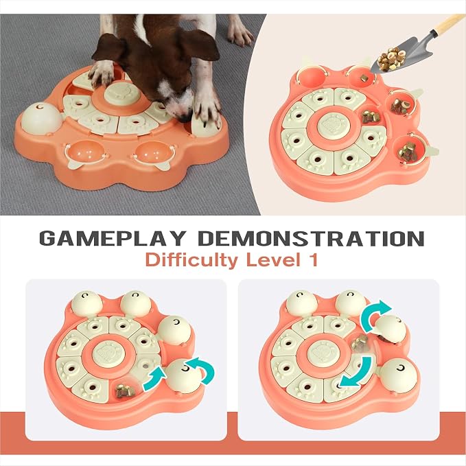 KADTC Beginner Dog Puzzle Toy, Large Size，Pup Mental Stimulation Enrichment Toys for Dogs