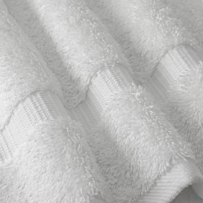 Chakir Turkish Linens 4 Piece Bath Towel Set, 100% Cotton Luxury Turkish Towels for Bathroom, Soft Absorbent Bath Towels, 27 x 54 Inches, White