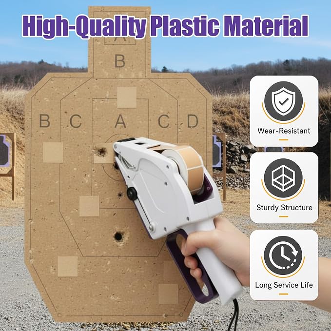 Label Applicator, Target Pasters Gun with 3 Rolls Target Pasters | Manual Applicator Target Paster Gun Hand Held Portable Sticker Labeler for Retail Store Warehouse Targets Repair Yh-30