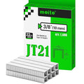 meite JT21 Staples, 3/8 Inch Galvanized Fine Wire Staples for Staple Gun - 7/16" Crown JT21 Staple Refill, Ideal for Upholstery, Crafts, Furniture (10 Packs)